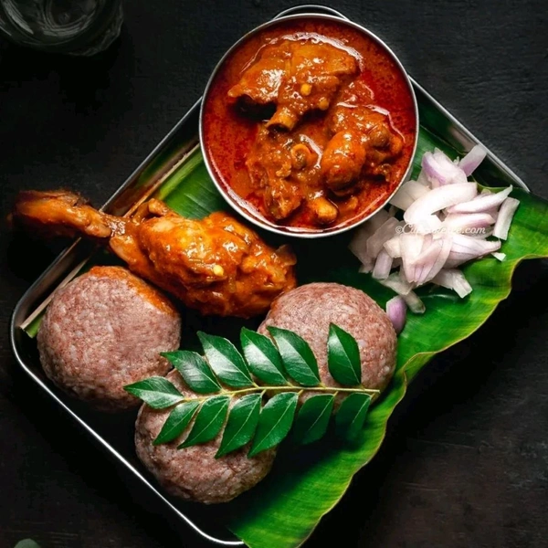 Polam gattu  Chicken Ragi Mudda 