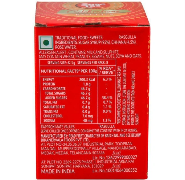 Snactac Celebrations Rasgulla 500 g