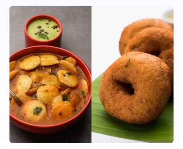babai hotel Sambar(3) Idli+ (2) Garelu 