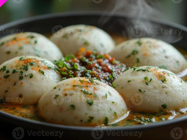 babai hotel  Sambar Idli - (3 Pics )