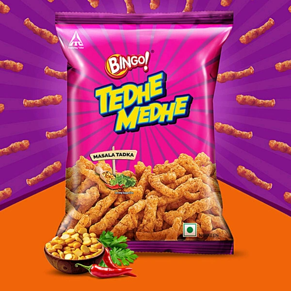 Bingo! Masala Tadka Tedhe Medhe, 75 g