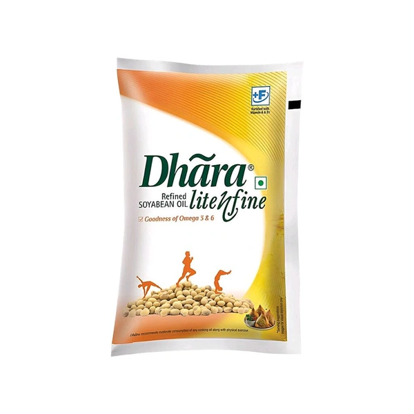 Dhara Lite N Fine Refined Soyabean Oil - 1 ltr