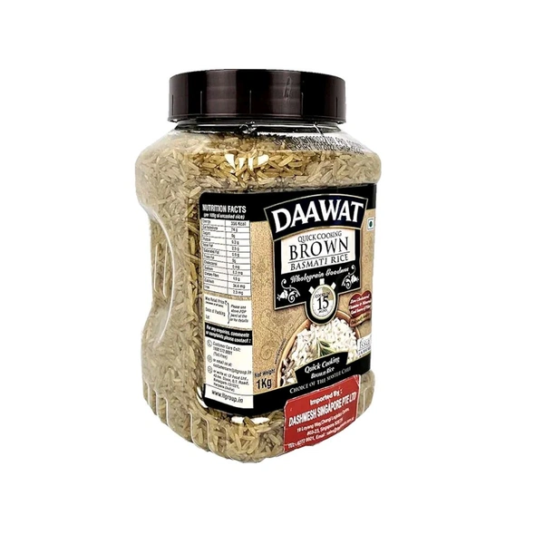 Daawat Brown  Basmati Rice Jar, 1 Kg