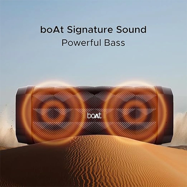 boAt Stone 650 10W Bluetooth Speaker - Black - Black