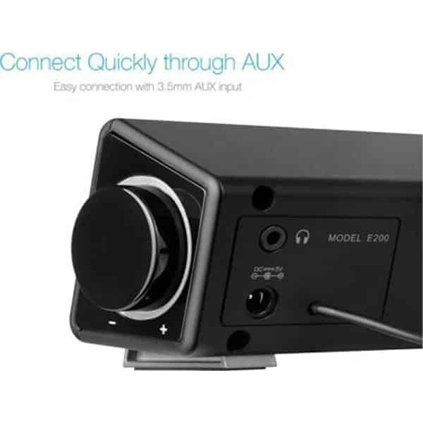 F&amp;D F&D E200 3W 2 Channel Soundbar (Black)
