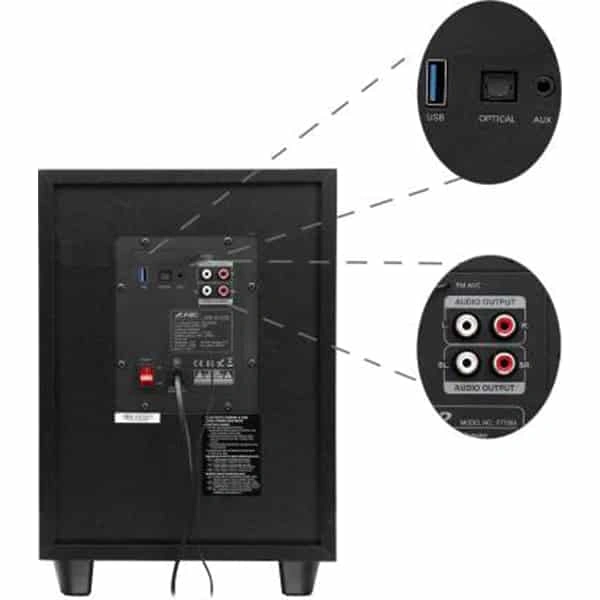 F&amp;D F&D F7700X 80 W Bluetooth Home Theatre (Black, Stereo Channel)