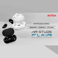 Intex Air Studs Flair True Wireless Earbuds (Black) - Black, White