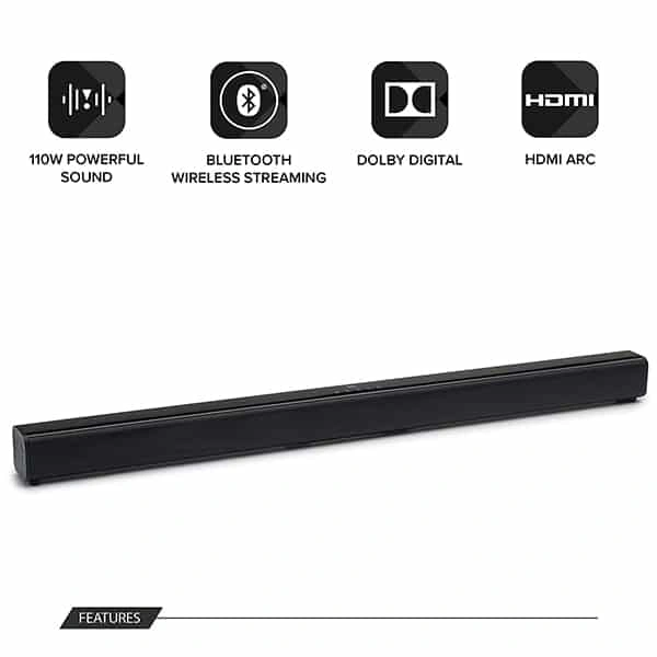 JBL Cinema SB130 2.1 Channel Soundbar with Wired Subwoofer (110 Watts)