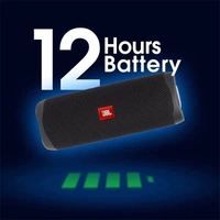 JBL Flip 5 20W IPX7 Waterproof Bluetooth Speaker with PartyBoost - Black - Black
