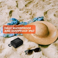 JBL GO3 Ultra Portable IP67 Water & Dustproof Bluetooth Speaker - Red - Red