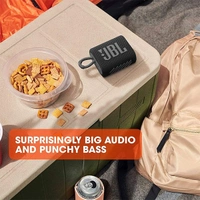 JBL GO3 Ultra Portable IP67 Water & Dustproof Bluetooth Speaker - Red - Red