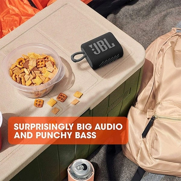 JBL GO3 Ultra Portable IP67 Water & Dustproof Bluetooth Speaker - Red - Red