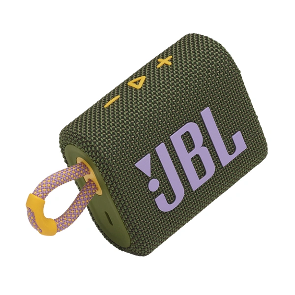 JBL GO3 Ultra Portable IP67 Water & Dustproof Bluetooth Speaker - Green - Green