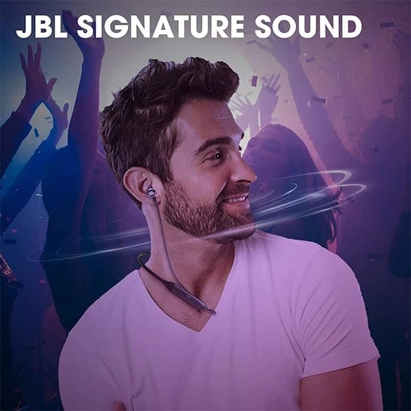 JBL Live 220BT in-Ear Wireless Neckband Headphones - Blue - Blue
