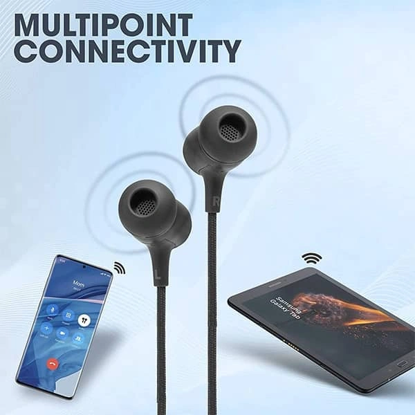 JBL Live 220BT in-Ear Wireless Neckband Headphones - Blue - Blue