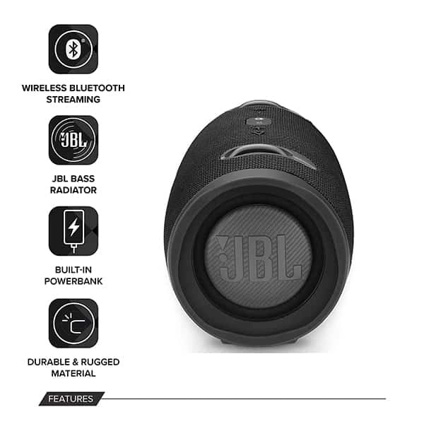 JBL Xtreme 2 40W Portable Bluetooth Speaker - Black - Black