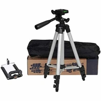 Portable and Foldable Metal 3110 Tripod With Mobile Clip Holder Bracket