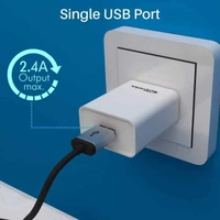 Portronics Adapto 62 2.4 A Mobile Charger with Detachable Cable