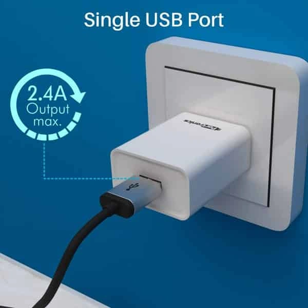 Portronics Adapto 62 2.4 A Mobile Charger with Detachable Cable