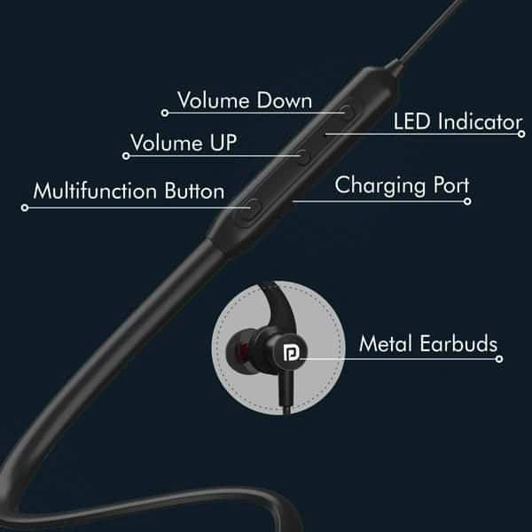 Portronics Harmonics 216 Bluetooth Headset - Blue - Blue