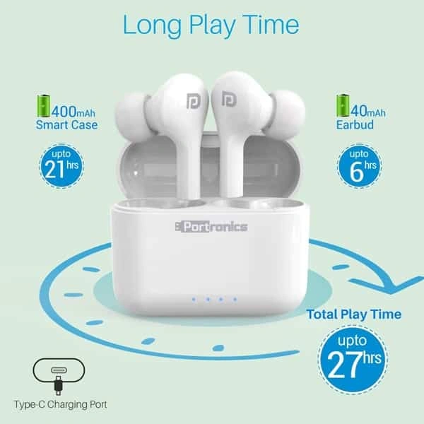 Portronics Harmonics Twins 33 Truly Wireless Bluetooth Earbuds