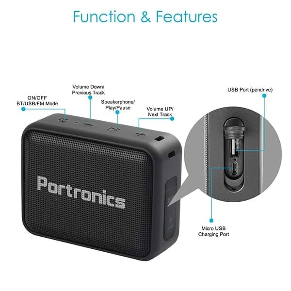 Portronics POR-394 Dynamo 5 W Bluetooth Speaker