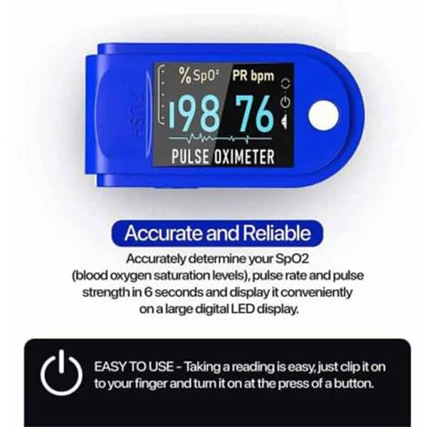 Pulse Smart Oximeter with OLED Colour Display (Blue)