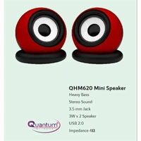 Quantum QUANTUM QHM 620 USB 6 W Portable Laptop/Desktop Speaker (Red, 2.0 Channel)