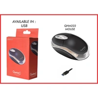 Quantum QHM222 Wired Optical Mouse (USB, Black)
