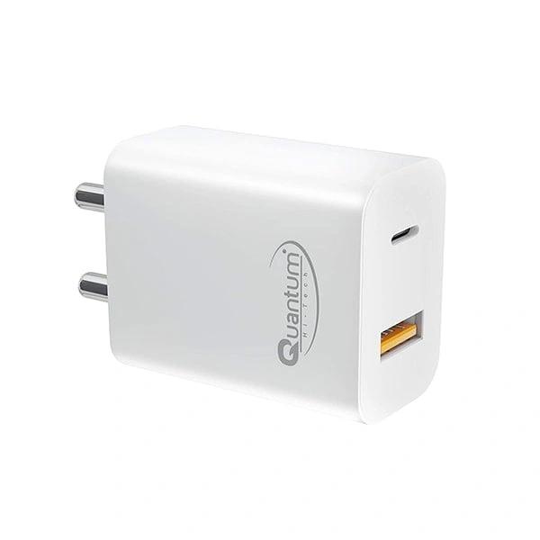 Quantum QHM3500 20W Fast Charger QC+PD Dual Output Mobile Charger