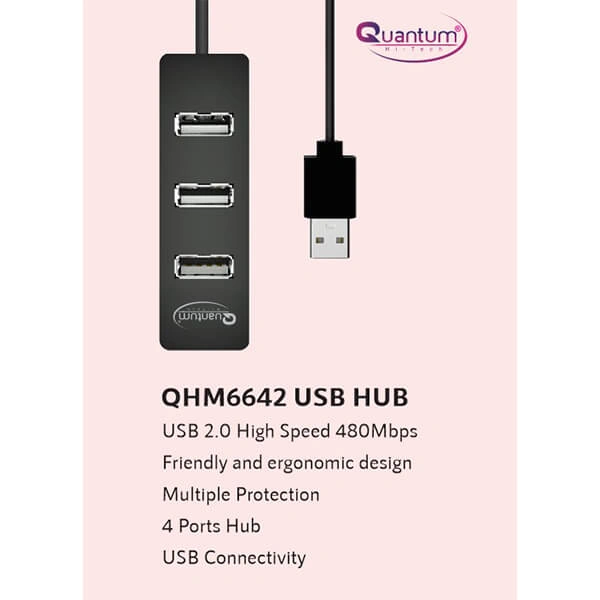 Quantum QUANTUM QHM6642 4-Port USB Hub