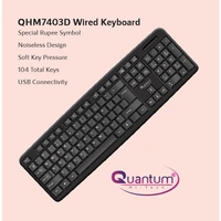 Quantum QHM7403D Wired USB Desktop Keyboard