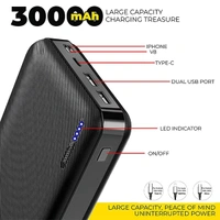 Ubon UBON 30000 mAh Powerbank PB-X33 Jumbo Power with 3-in-1 Charging Ports