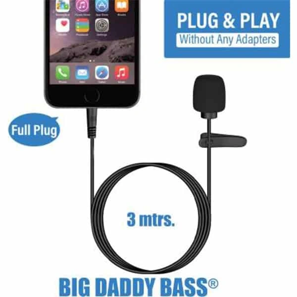 Ubon 3.5mm Aux Clip CM-50 for YouTube Collar Mic