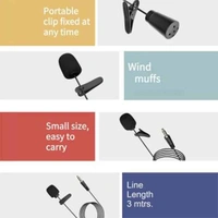 Ubon 3.5mm Aux Clip CM-50 for YouTube Collar Mic