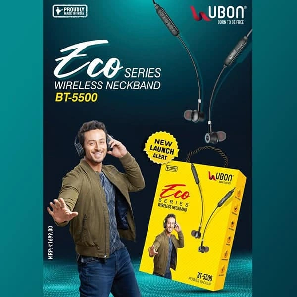Ubon BT-5500 Bluetooth Wireless Neckband (Black)