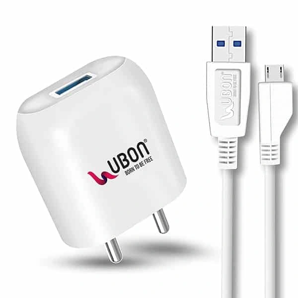 Ubon CH-58 2.4A Mobile Charger with Detachable Cable