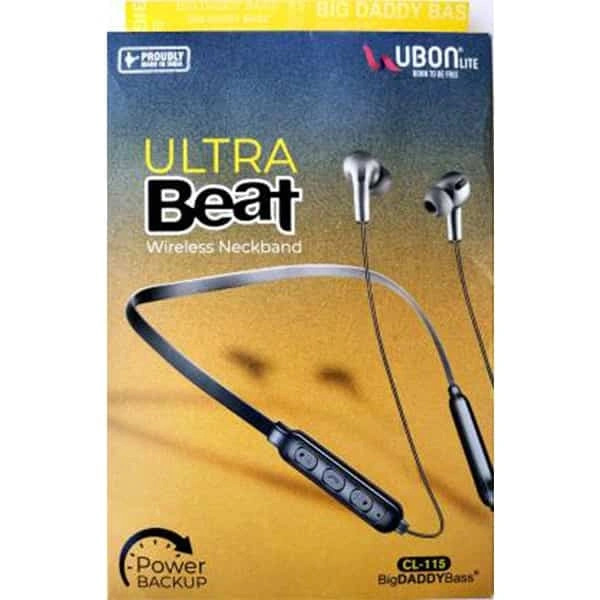 Ubon CL-115 Ultra Beat Wireless Neckband - Black