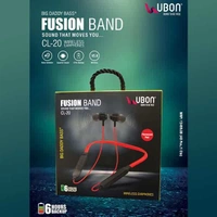 Ubon CL-20 Fusion Band Wireless Neckband | Built-in 6hrs Bluetooth Headset - Blue - Blue
