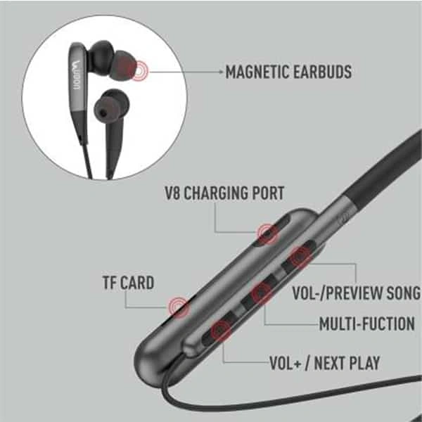 Ubon CL-70 Wireless Bluetooth Neckband I Built-in TF-card Player Bluetooth Headset