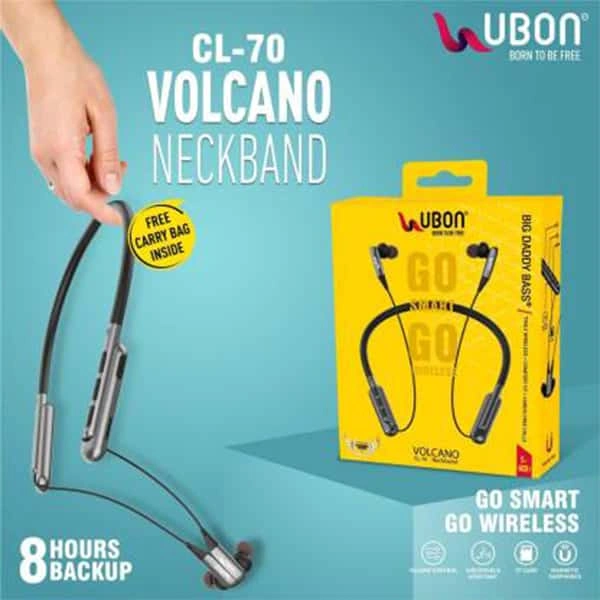 Ubon CL-70 Wireless Bluetooth Neckband I Built-in TF-card Player Bluetooth Headset