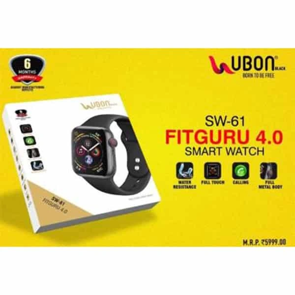 Ubon FITGURU 4.0 SW-61 Smartwatch (Black)