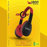 Ubon HP-60 Bluetooth Headset with Mic - Red