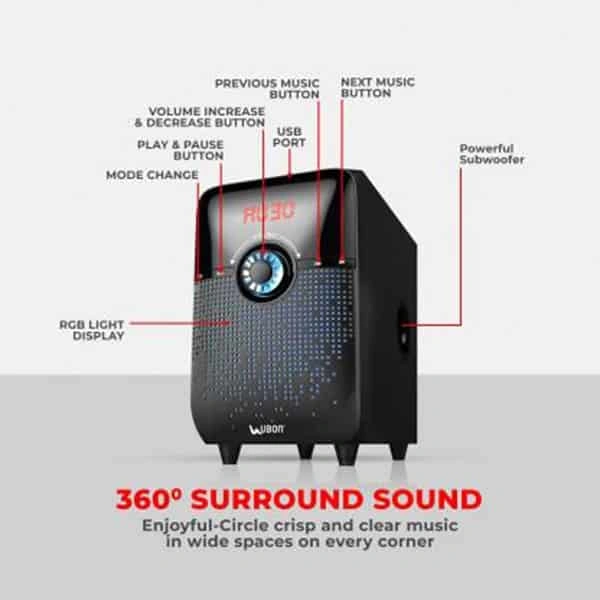 Ubon HT-4700 40 W Bluetooth Home Theatre (Black, 4.1 Channel)