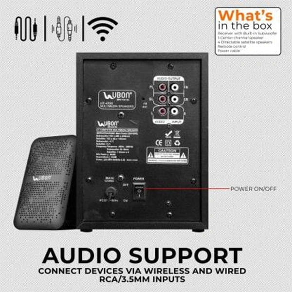 Ubon HT-4700 40 W Bluetooth Home Theatre (Black, 4.1 Channel)