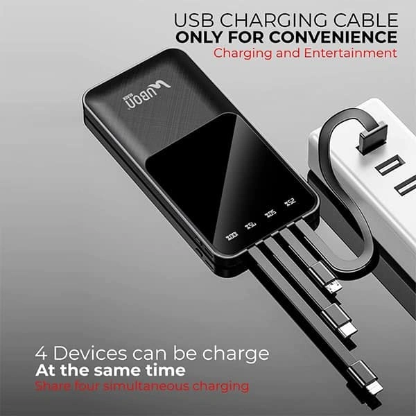 Ubon UBON PB-X17 10000 mAH Li-Polymer Power Bank with 4 IN 1 POWERJAR