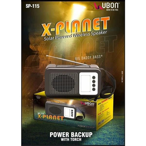 Ubon SP-115 X-PLANET Wireless Speaker with Torch