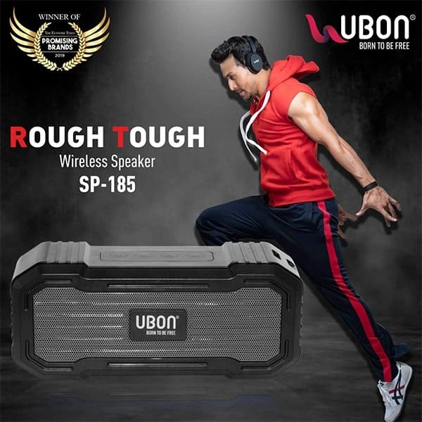 Ubon SP-185 Built-in Fm/USB/TF-Card Player 10 W Bluetooth Speaker - Red - Red