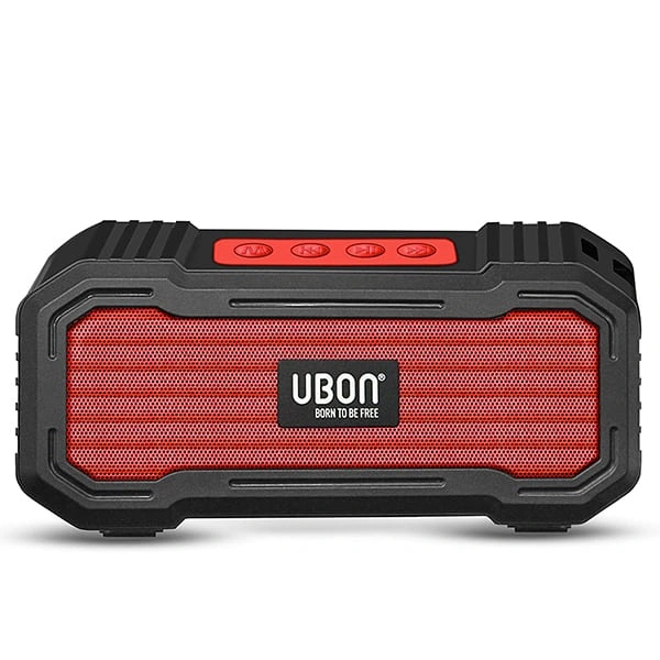 Ubon SP-185 Built-in Fm/USB/TF-Card Player 10 W Bluetooth Speaker - Red - Red