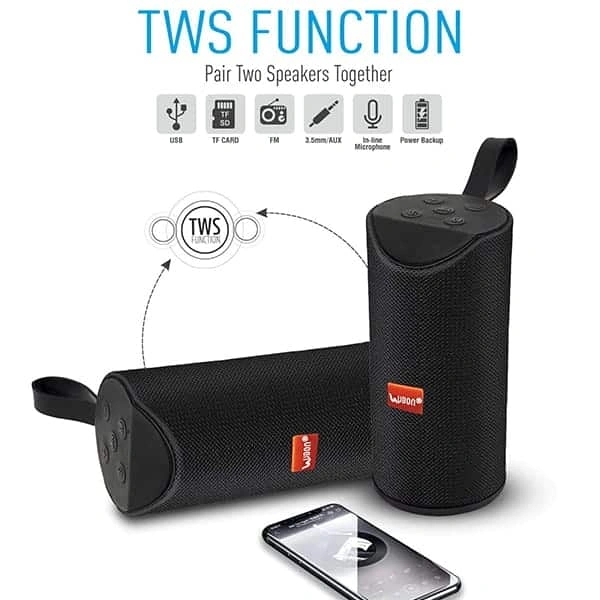 Ubon SP-39 5W Wireless Speaker Portable Bluetooth Rechargeable Travel Speaker